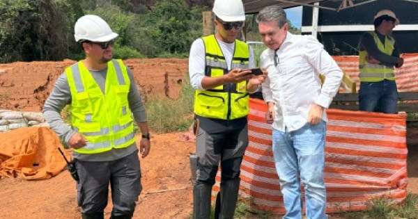 Presidente Sérgio Ricardo inspeciona obras do Portão do Inferno e anuncia reforço na fiscalização