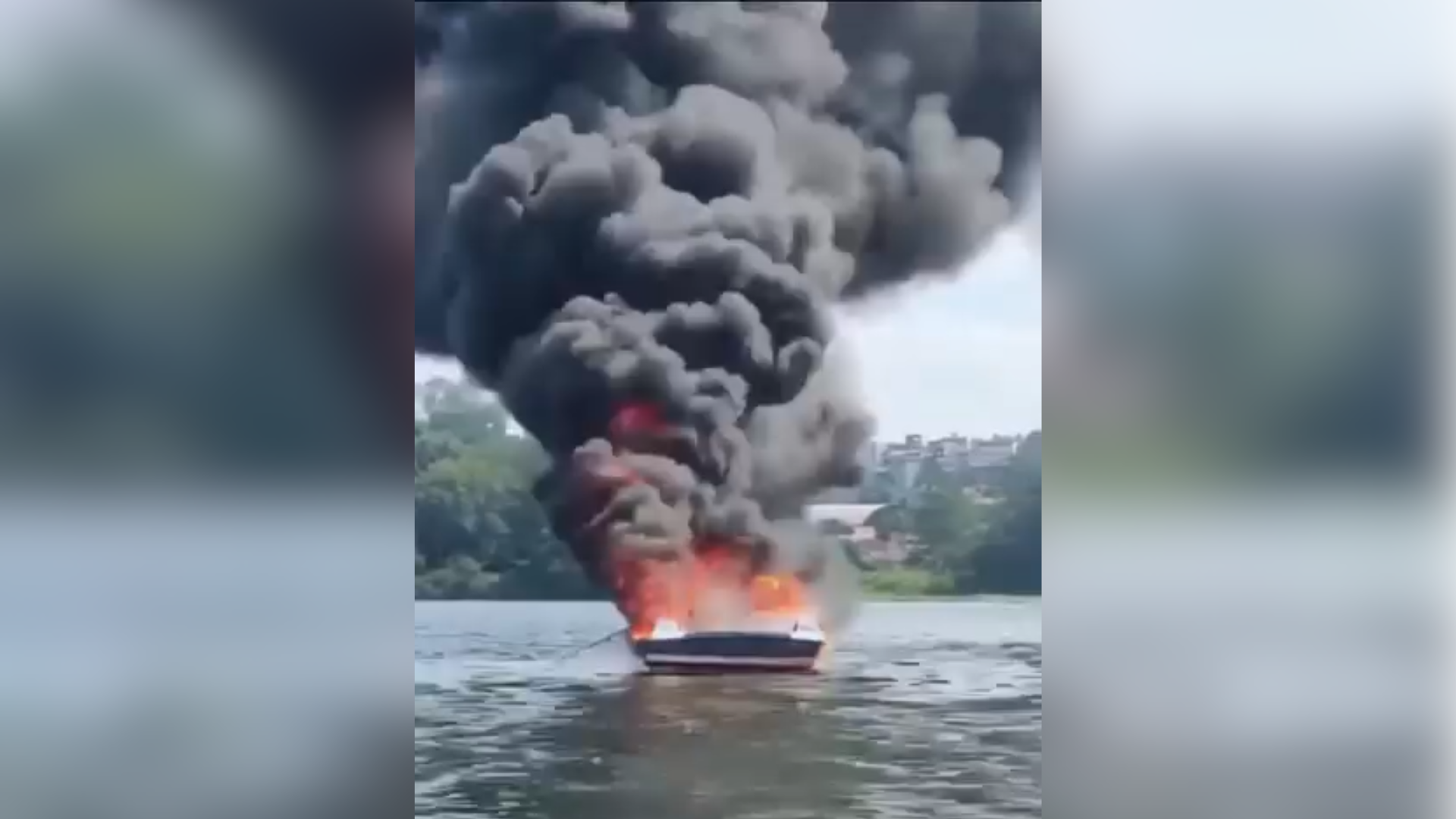 Vídeo: lancha explode com família dentro em represa de São Paulo