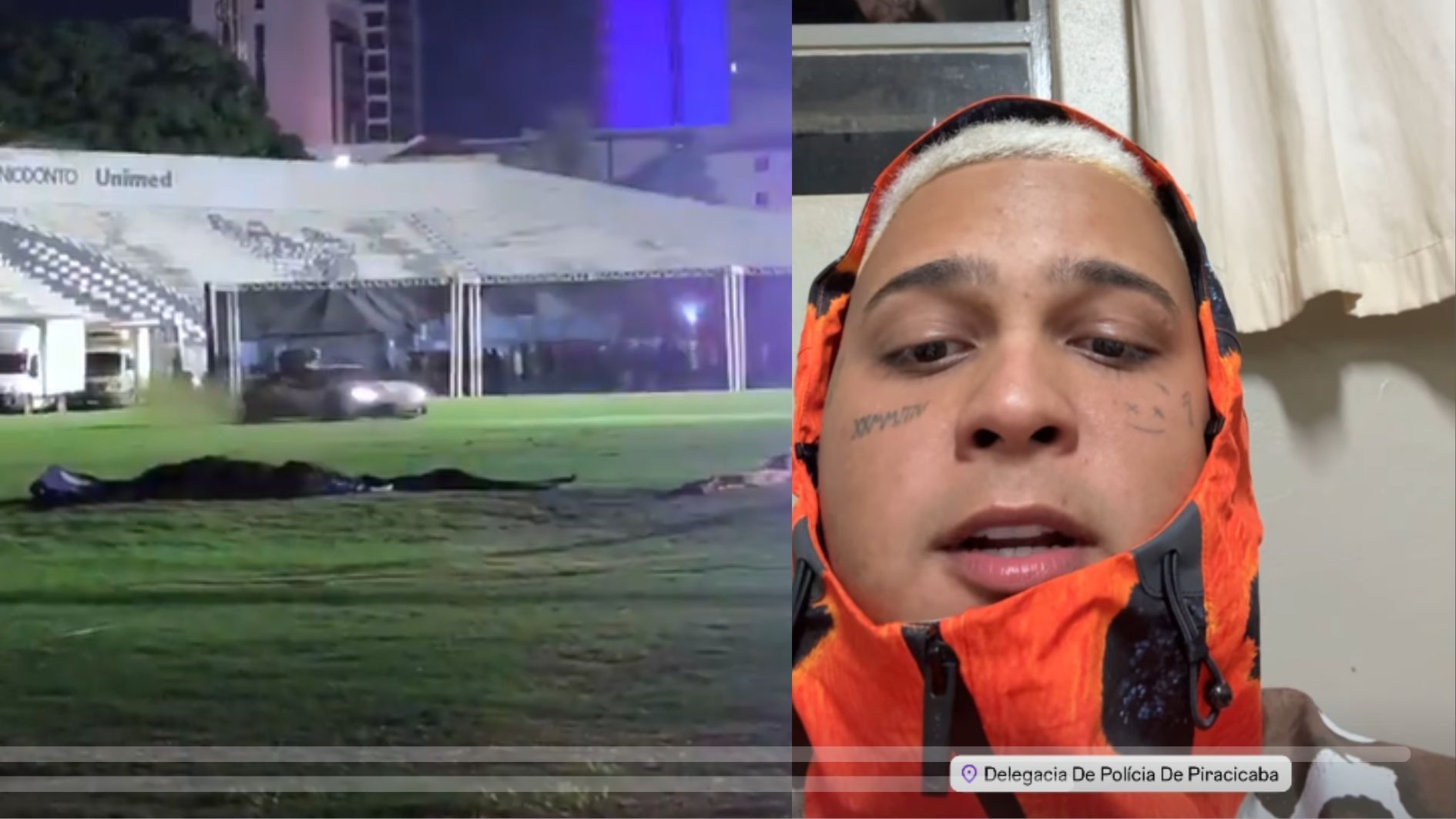 Vídeo: MC Ryan é detido por fazer manobras em gramado de estádio em SP